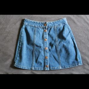 BRANDY MELVILLE Denim High-Waisted Skirt